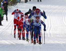 07.03.2010, Mora, Sweden (SWE): first group, in front Rikard Andreasson (SWE), Madshus - Worldloppet / FIS Marathon Cup Vasaloppet, Mora (SWE). www.nordicfocus.com. © Hemmersbach/NordicFocus. Every downloaded picture is fee-liable.