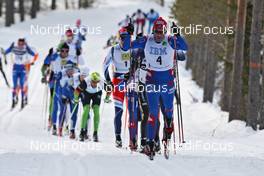07.03.2010, Mora, Sweden (SWE): first group, in the lead Erik Eriksson (SWE), Madshus - Worldloppet / FIS Marathon Cup Vasaloppet, Mora (SWE). www.nordicfocus.com. © Hemmersbach/NordicFocus. Every downloaded picture is fee-liable.