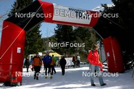 13.03.2010, Scuol, Switzerland (SUI): Entrance to the marathon village - FIS Marathon Cup Engadin Skimarathon, Scuol (SUI). www.nordicfocus.com. © Manzoni/NordicFocus. Every downloaded picture is fee-liable.