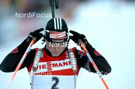 16.01.2011, Ruhpolding, Germany (GER): Andrea Henkel (GER), Fischer, Rottefella, Exel, adidas, Toko - IBU world cup biathlon, pursuit women, Ruhpolding (GER). www.nordicfocus.com. © Manzoni/NordicFocus. Every downloaded picture is fee-liable.