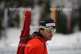 14.01.2011, Ruhpolding, Germany (GER): Simon Hallenbarter (SUI), Madshus, Rottefella, KV+, ODLO - IBU world cup biathlon, sprint men, Ruhpolding (GER). www.nordicfocus.com. © Manzoni/NordicFocus. Every downloaded picture is fee-liable.