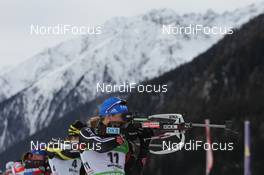 23.01.2011, Antholz, Italy (ITA): Magdalena Neuner (GER), Fischer, Rottefella, Exel, adidas - IBU world cup biathlon, mass women, Antholz (ITA). www.nordicfocus.com. © Manzoni/NordicFocus. Every downloaded picture is fee-liable.