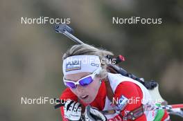 21.01.2011, Antholz, Italy (ITA): Laure Soulie (AND), Fischer, Rottefella, Exel - IBU world cup biathlon, sprint women, Antholz (ITA). www.nordicfocus.com. © Manzoni/NordicFocus. Every downloaded picture is fee-liable.