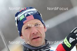 04.02.2011, Presque Isle, United States of America (USA): Lowell Bailey (USA), Rossignol, Rottefella, One Way - IBU world cup biathlon, sprint men, Presque Isle (USA). www.nordicfocus.com. © Manzoni/NordicFocus. Every downloaded picture is fee-liable.