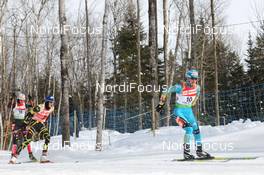 13.02.2011, Fort Kent, United States of America (USA): Valj Semerenko (UKR), Fischer, Salomon, Swix leads Marie Laure Brunet (FRA), Rossignol, Rottefella, Swix, Tina Bachmann (GER), Fischer, Rottefella, Swix, adidas  - IBU world cup biathlon, mass women, Fort Kent (USA). www.nordicfocus.com. © Manzoni/NordicFocus. Every downloaded picture is fee-liable.