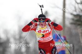 12.02.2011, Fort Kent, United States of America (USA): Tarjei Boe (NOR), Fischer, Rottefella, Swix, ODLO - IBU world cup biathlon, pursuit men, Fort Kent (USA). www.nordicfocus.com. © Manzoni/NordicFocus. Every downloaded picture is fee-liable.