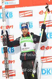 12.02.2011, Fort Kent, United States of America (USA): Martin Fourcade (FRA), Rossignol, Rottefella, OneWay, Odlo - IBU world cup biathlon, pursuit men, Fort Kent (USA). www.nordicfocus.com. © Manzoni/NordicFocus. Every downloaded picture is fee-liable.