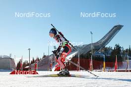 19.03.2011, Holmenkollen, Norway (NOR): Kathrin Hitzer (GER), Salomon, Swix, adidas - IBU world cup biathlon, pursuit women, Holmenkollen (NOR). www.nordicfocus.com. © Manzoni/NordicFocus. Every downloaded picture is fee-liable.