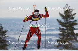 17.03.2011, Holmenkollen, Norway (NOR): Ole Einar Bjoerndalen (NOR), Madshus, Rottefella, Odlo - IBU world cup biathlon, sprint men, Holmenkollen (NOR). www.nordicfocus.com. © Manzoni/NordicFocus. Every downloaded picture is fee-liable.