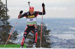 17.03.2011, Holmenkollen, Norway (NOR): Arnd Peiffer (GER), Fischer, Salomon, Swix, adidas - IBU world cup biathlon, sprint men, Holmenkollen (NOR). www.nordicfocus.com. © Manzoni/NordicFocus. Every downloaded picture is fee-liable.
