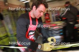16.03.2011, Holmenkollen, Norway (NOR): German Wax technician - IBU world cup biathlon, training, Holmenkollen (NOR). www.nordicfocus.com. © Manzoni/NordicFocus. Every downloaded picture is fee-liable.