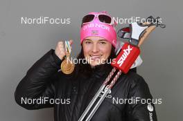 18.03.2011, Khanty-Mansiysk, Russia (RUS): Ann Kristin Aafedt Flatland (NOR), Madshus, Rottefella, Alpina, Swix, ODLO - IBU world championships biathlon, medals, Khanty-Mansiysk (RUS). www.nordicfocus.com. © Manzoni/NordicFocus. Every downloaded picture is fee-liable.