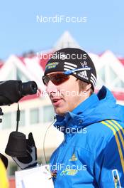 05.03.2011, Khanty-Mansiysk, Russia (RUS): Jonas Johansson (SWE), coach Team Sweden - IBU world championships biathlon, sprint men, Khanty-Mansiysk (RUS). www.nordicfocus.com. © Manzoni/NordicFocus. Every downloaded picture is fee-liable.