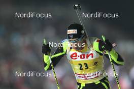 02.12.2011, Oestersund, Sweden (SWE): Martin Fourcade (FRA), Rossignol, Rottefella, OneWay, Odlo - IBU world cup biathlon, sprint men, Oestersund (SWE). www.nordicfocus.com. © Manzoni/NordicFocus. Every downloaded picture is fee-liable.