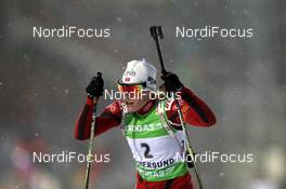 03.12.2011, Oestersund, Sweden (SWE): Tora Berger (NOR), Fischer, Rottefella, Odlo - IBU world cup biathlon, sprint women, Oestersund (SWE). www.nordicfocus.com. © Manzoni/NordicFocus. Every downloaded picture is fee-liable.