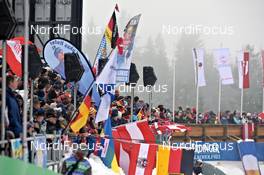 11.12.2011, Hochfilzen, Austria (AUT): fans along the finish line - IBU world cup biathlon, relay men, Hochfilzen (AUT). www.nordicfocus.com. © Felgenhauer/NordicFocus. Every downloaded picture is fee-liable.
