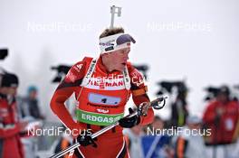 11.12.2011, Hochfilzen, Austria (AUT): Tarjei Boe (NOR), Fischer, Rottefella, Swix, ODLO, Casco  - IBU world cup biathlon, relay men, Hochfilzen (AUT). www.nordicfocus.com. © Felgenhauer/NordicFocus. Every downloaded picture is fee-liable.