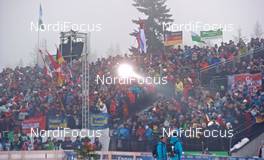 11.12.2011, Hochfilzen, Austria (AUT): spectators in the fog - IBU world cup biathlon, relay women, Hochfilzen (AUT). www.nordicfocus.com. © Felgenhauer/NordicFocus. Every downloaded picture is fee-liable.
