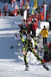 09.12.2011, Hochfilzen, Austria (AUT): Lois Habert (FRA), Odlo, Salomon, Swix - IBU world cup biathlon, sprint men, Hochfilzen (AUT). www.nordicfocus.com. © Felgenhauer/NordicFocus. Every downloaded picture is fee-liable.