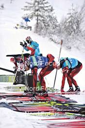 08.12.2011, Hochfilzen, Austria (AUT): Team Norway starts ski tests - IBU world cup biathlon, training, Hochfilzen (AUT). www.nordicfocus.com. © Felgenhauer/NordicFocus. Every downloaded picture is fee-liable.