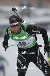 17.12.2011, Hochfilzen, Austria (AUT): Simon Hallenbarter (SUI), Rossignol, Rottefella, KV+, ODLO, Alpina - IBU world cup biathlon, pursuit men, Hochfilzen (AUT). www.nordicfocus.com. © Manzoni/NordicFocus. Every downloaded picture is fee-liable.