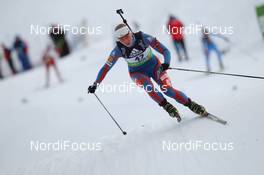 16.12.2011, Hochfilzen, Austria (AUT): Sanna Markkanen (FIN), Fischer, Rottefella, Swix, ODLO - IBU world cup biathlon, sprint women, Hochfilzen (AUT). www.nordicfocus.com. © Manzoni/NordicFocus. Every downloaded picture is fee-liable.