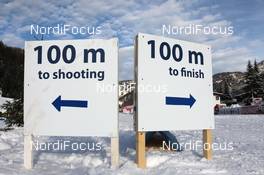 14.12.2011, Hochfilzen, Austria (AUT): Biathlon Feature: Track signs - IBU world cup biathlon, training, Hochfilzen (AUT). www.nordicfocus.com. © Manzoni/NordicFocus. Every downloaded picture is fee-liable.
