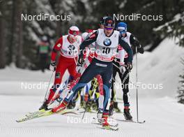 06.01.2011, Cortina-Toblach, Italy (ITA): group, in front Matti Heikkinen (FIN), Fischer, Rottefella, Alpina, Exel, behind Alex Harvey (CAN), Fischer, Salomon, Swix  - FIS world cup cross-country, tour de ski, 35km men handicap start, Cortina-Toblach (ITA). www.nordicfocus.com. © Hemmersbach/NordicFocus. Every downloaded picture is fee-liable.