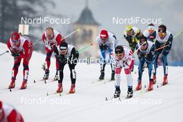 08.01.2011, Val di Fiemme, Italy (ITA):  Group of skiers - FIS world cup cross-country, tour de ski, mass men, Val di Fiemme (ITA). www.nordicfocus.com. © Laiho/NordicFocus. Every downloaded picture is fee-liable.
