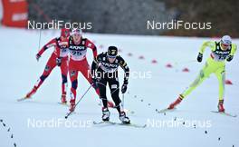 15.01.2011, Liberec, Czech Republic (CZE): l-r: Celine Brun-Lie (NOR), Fischer, Rottefella, Alpina, Swix, Kikkan Randall (USA), Fischer, Salomon, Swix, Petra Majdic (SLO), Fischer, Rottefella, Alpina, One Way  - FIS world cup cross-country, individual sprint, Liberec (CZE). www.nordicfocus.com. © Felgenhauer/NordicFocus. Every downloaded picture is fee-liable.