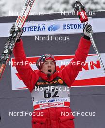 22.01.2011, Otepaeae, Estland (EST): todays winner Eldar Roenning (NOR), Rossignol, Rottefella, Swix  - FIS world cup cross-country, 15km men, Otepaeae (EST). www.nordicfocus.com. © Hemmersbach/NordicFocus. Every downloaded picture is fee-liable.