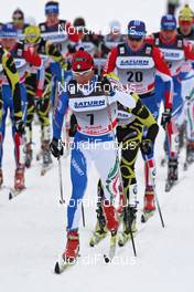 04.02.2011, Rybinsk, Russia (RUS): group, in front Giorgio di Centa (ITA), Fischer, Alpina, Rottefella, Swix, Rudy Project  - FIS world cup cross-country, pursuit men, Rybinsk (RUS). www.nordicfocus.com. © Hemmersbach/NordicFocus. Every downloaded picture is fee-liable.