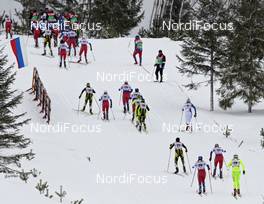 04.02.2011, Rybinsk, Russia (RUS): athletes in the uphill - FIS world cup cross-country, pursuit women, Rybinsk (RUS). www.nordicfocus.com. © Hemmersbach/NordicFocus. Every downloaded picture is fee-liable.