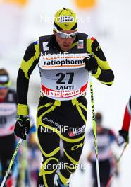 12.03.2011, Lahti, Finland (FIN): Christophe Perrillat (FRA), Atomic, Salomon, One Way - FIS world cup cross-country, pursuit men, Lahti (FIN). www.nordicfocus.com. © Laiho/NordicFocus. Every downloaded picture is fee-liable.