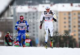 12.03.2011, Lahti, Finland (FIN):  (r-l) Daniel Rickardsson (SWE), Fischer, Swix, Rottefella, Craft and Lukas Bauer (CZE), Fischer, Swix, Alpina, Rottefella, Toko - FIS world cup cross-country, pursuit men, Lahti (FIN). www.nordicfocus.com. © Laiho/NordicFocus. Every downloaded picture is fee-liable.