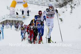 12.03.2011, Lahti, Finland (FIN): Daniel Rickardsson (SWE), Fischer, Swix, Rottefella, Craft leading ahead of Lukas Bauer (CZE), Fischer, Swix, Alpina, Rottefella, Toko  - FIS world cup cross-country, pursuit men, Lahti (FIN). www.nordicfocus.com. © Laiho/NordicFocus. Every downloaded picture is fee-liable.