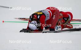 12.03.2011, Lahti, Finland (FIN): tired  Heidi Weng (NOR), Madshus, Swix, Alpina, Rottefella in the finish - FIS world cup cross-country, pursuit women, Lahti (FIN). www.nordicfocus.com. © Laiho/NordicFocus. Every downloaded picture is fee-liable.