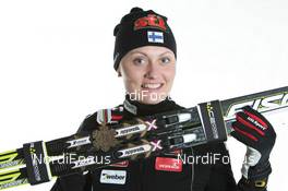 03.03.2011, Oslo, Norway (NOR): Pirjo Muranen (FIN), Fischer, Rottefella, Exel  - FIS nordic world ski championships, cross-country, medals, Oslo (NOR). www.nordicfocus.com. © Hemmersbach/NordicFocus. Every downloaded picture is fee-liable.
