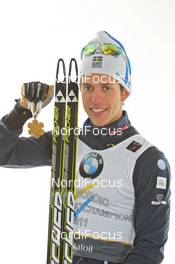 24.02.2011, Oslo, Norway (NOR): 1st Marcus Hellner (SWE), Fischer, Salomon, Exel, Craft  - FIS nordic world ski championships, cross-country, medals, Oslo (NOR). www.nordicfocus.com. © Hemmersbach/NordicFocus. Every downloaded picture is fee-liable.