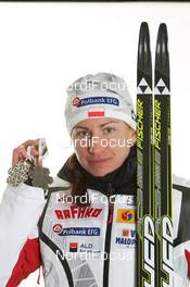 28.02.2011, Oslo, Norway (NOR): Justyna Kowalczyk (POL), Fischer, Salomon, Swix  - FIS nordic world ski championships, cross-country, medals, Oslo (NOR). www.nordicfocus.com. © Hemmersbach/NordicFocus. Every downloaded picture is fee-liable.