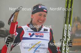26.02.2011, Oslo, Norway (NOR): Justyna Kowalczyk (POL), Fischer, Salomon, Swix  - FIS nordic world ski championships, cross-country, pursuit women, Oslo (NOR). www.nordicfocus.com. © Hemmersbach/NordicFocus. Every downloaded picture is fee-liable.