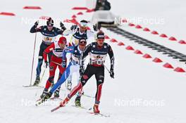04.03.2011, Oslo, Norway (NOR): group, in front Franz Goering (GER), Atomic, adidas, Toko, Alpina, Rottefella, Swix, behind Roland Clara (ITA), Fischer, Rottefella, Swix, Tord Asle Gjerdalen (NOR), Atomic, Salomon, One Way, Swix, behind Anders Soedergren (SWE), Fischer, Salomon, Craft, behind Juha Lalluka (FIN), Fischer, Rottefella, Craft - FIS nordic world ski championships, cross-country, 4x10km men, Oslo (NOR). www.nordicfocus.com. © Hemmersbach/NordicFocus. Every downloaded picture is fee-liable.