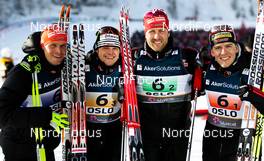 04.03.2011, Oslo, Norway (NOR):  (l-r) Tobias Angerer (GER), Rossignol, One Way, Rottefella, Adidas, Franz Goering (GER), Atomic, Swix, Alpina, Rottefella, Adidas, Toko, Axel Teichmann (GER), Madshus, Swix, Rottefella, Adidas and Jens Filbrich (GER), Rossignol, One Way, Rottefella, adidas  - FIS nordic world ski championships, cross-country, 4x10km men, Oslo (NOR). www.nordicfocus.com. © Laiho/NordicFocus. Every downloaded picture is fee-liable.