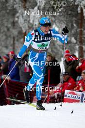 04.03.2011, Oslo, Norway (NOR): Maurice Manificat (FRA), Fischer, Swix, Rottefella, One Way  - FIS nordic world ski championships, cross-country, 4x10km men, Oslo (NOR). www.nordicfocus.com. © Laiho/NordicFocus. Every downloaded picture is fee-liable.