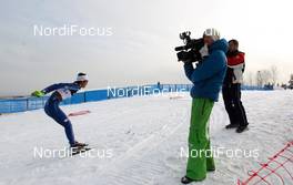 23.02.2011, Oslo, Norway (NOR): TV-cams at the track  - FIS nordic world ski championships, cross-country, Individual Classic Qualification Race, Oslo (NOR). www.nordicfocus.com. © Laiho/NordicFocus. Every downloaded picture is fee-liable.