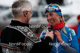 06.04.2011, Tana, Norway (NOR):  Kristin Steira (NOR), Madshus, One Way, Salomon in the inteview - Tour de Barents Kutsu 2011, women 6km , Tana (NOR). www.nordicfocus.com. © Laiho/NordicFocus. Every downloaded picture is fee-liable.