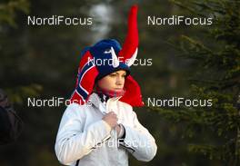 20.11.2011, Sjusjoen, Norway (NOR):  a norwegian spectator with an elephant hat - FIS world cup cross country, 4x10km men, Sjusjoen (NOR). www.nordicfocus.com. Â© Laiho/NordicFocus. Every downloaded picture is fee-liable.