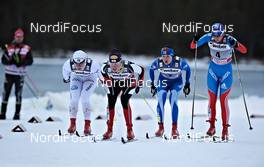 25.11.2011, Kuusamo, Finland (FIN): l-r: Hanna Brodin (SWE), Madshus, Craft, Katharina Smutna (AUT), Fischer, One Way, Alpina, Loeffler, Mona-Lisa Malvalehto (FIN), Madshus, Rottefella, One Way, Anastasia Dotsenko (RUS), Fischer, Rottefella, Alpina, Swix, Adidas  - FIS world cup cross-country, individual sprint, Kuusamo (FIN). www.nordicfocus.com. © Felgenhauer/NordicFocus. Every downloaded picture is fee-liable.