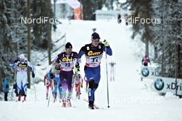 27.11.2011, Kuusamo, Finland (FIN): l-r: Akira Lenting (JPN), Alpina, Swix, Michail Semenov (BLR), Atomic, Swix  - FIS world cup cross-country, pursuit men, Kuusamo (FIN). www.nordicfocus.com. © Felgenhauer/NordicFocus. Every downloaded picture is fee-liable.