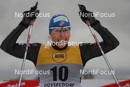 03.12.2011, Duesseldorf, Germany (GER): todays winner Kikkan Randall (USA), Fischer, Salomon, Swix  - FIS world cup cross-country, individual sprint, Duesseldorf (GER). www.nordicfocus.com. © Hemmersbach/NordicFocus. Every downloaded picture is fee-liable.